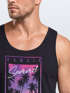 Herren Tank-Top Hawaii Summer Schriftzug Palmen Foto-Print Sommer Surfing Muskelshirt Muscle Shirt Neverless®preview