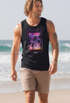 Herren Tank-Top Hawaii Summer Schriftzug Palmen Foto-Print Sommer Surfing Muskelshirt Muscle Shirt Neverless®preview