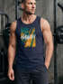 Herren Tank-Top Hawaii Surfing Palmen Aufdruck Sommer Print Muskelshirt Neverless®preview