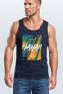 Herren Tank-Top Hawaii Surfing Palmen Aufdruck Sommer Print Muskelshirt Neverless®preview
