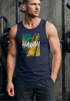 Herren Tank-Top Hawaii Surfing Palmen Aufdruck Sommer Print Muskelshirt Neverless®preview