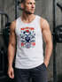 Herren Tank Top Hipster modern Lumberjack Stay fresh Skull Totenkopf Neverless®preview