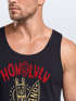Herren Tank-Top Honolulu Tiki Totem Maske Surfbrett Surfen Fashion Streetstyle Muskelshirt Muscle Shirt Neverless®preview