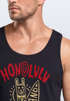 Herren Tank-Top Honolulu Tiki Totem Maske Surfbrett Surfen Fashion Streetstyle Muskelshirt Muscle Shirt Neverless®preview