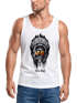 Herren Tank-Top Indian Skull Indianer Totenkopf Muskelshirt Muscle Shirt Neverless®preview