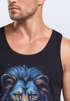 Herren Tank-Top Löwe Lion Art-Print Kunst Illustration Aufdruck Printshirt Muskelshirt Neverless®preview