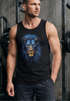 Herren Tank-Top Löwe Lion Art-Print Kunst Illustration Aufdruck Printshirt Muskelshirt Neverless®preview