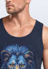 Herren Tank-Top Löwe Lion Art-Print Kunst Illustration Aufdruck Printshirt Muskelshirt Neverless®preview