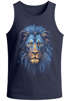 Herren Tank-Top Löwe Lion Art-Print Kunst Illustration Aufdruck Printshirt Muskelshirt Neverless®preview