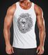 Herren Tank Top Löwe Mandala Atzekenmuster Boho Atzec Federn Ethno Neverless®preview