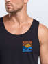 Herren Tank-Top Logo Print Sommer Sonne Welle Strand Beach Style Muskelshirt Neverless®preview