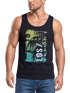 Herren Tank-Top Los Angeles LA Ocean Side Sommer Palmen Aufdruck Print Schrift Bedruckt Muskelshirt Neverless®preview