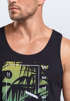 Herren Tank-Top Los Angeles LA Ocean Side Sommer Palmen Aufdruck Print Schrift Bedruckt Muskelshirt Neverless®preview