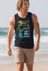 Herren Tank-Top Los Angeles LA Ocean Side Sommer Palmen Aufdruck Print Schrift Bedruckt Muskelshirt Neverless®preview