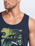 Herren Tank-Top Los Angeles LA Ocean Side Sommer Palmen Aufdruck Print Schrift Bedruckt Muskelshirt Neverless®preview
