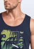Herren Tank-Top Los Angeles LA Ocean Side Sommer Palmen Aufdruck Print Schrift Bedruckt Muskelshirt Neverless®preview