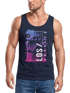 Herren Tank-Top Los Angeles LA Ocean Side Sommer Palmen Aufdruck Print Schrift Bedruckt Muskelshirt Neverless®preview