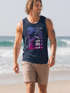 Herren Tank-Top Los Angeles LA Ocean Side Sommer Palmen Aufdruck Print Schrift Bedruckt Muskelshirt Neverless®preview