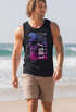 Herren Tank-Top Los Angeles LA Ocean Side Sommer Palmen Aufdruck Print Schrift Bedruckt Muskelshirt Neverless®preview