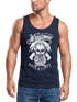 Herren Tank Top Lumberjack Woodsman Hipster Bart Skull Totenkopf Neverless®preview