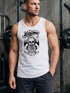 Herren Tank Top Lumberjack Woodsman Hipster Bart Skull Totenkopf Neverless®preview