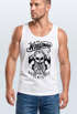 Herren Tank Top Lumberjack Woodsman Hipster Bart Skull Totenkopf Neverless®preview