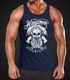 Herren Tank Top Lumberjack Woodsman Hipster Bart Skull Totenkopf Neverless®preview