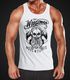 Herren Tank Top Lumberjack Woodsman Hipster Bart Skull Totenkopf Neverless®preview