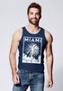 Herren Tank Top Miami Beach Palmen Skyline Neverless®preview