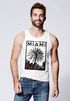 Herren Tank Top Miami Beach Palmen Skyline Neverless®preview