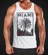 Herren Tank Top Miami Beach Palmen Skyline Neverless®preview