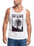 Herren Tank Top Miami Beach Palmen Skyline Neverless®preview