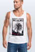 Herren Tank Top Miami Beach Palmen Skyline Neverless®preview
