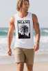 Herren Tank Top Miami Beach Palmen Skyline Neverless®preview