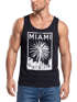 Herren Tank Top Miami Beach Palmen Skyline Neverless®preview