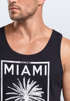Herren Tank Top Miami Beach Palmen Skyline Neverless®preview