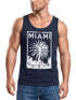 Herren Tank Top Miami Beach Palmen Skyline Neverless®preview