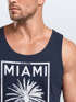 Herren Tank Top Miami Beach Palmen Skyline Neverless®preview