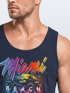 Herren Tank-Top Miami Beach USA Oldtimer Car Palmen Print Fashion Streetstyle Muskelshirt Muscle Shirt Neverless®preview
