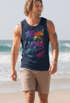 Herren Tank-Top Miami Beach USA Oldtimer Car Palmen Print Fashion Streetstyle Muskelshirt Muscle Shirt Neverless®preview