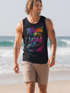 Herren Tank-Top Miami Beach USA Oldtimer Car Palmen Print Fashion Streetstyle Muskelshirt Muscle Shirt Neverless®preview