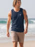 Herren Tank-Top mit Logo Print Palme Polygon Sommer Sonne Fashion Männer Muskelshirt Neverless®preview