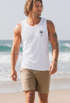 Herren Tank-Top mit Logo Print Palme Polygon Sommer Sonne Fashion Männer Muskelshirt Neverless®preview