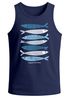 Herren Tank-Top mit Print Aufdruck Spruch respect the locals Fische Design Maritim Muskelshirt Sommer Fashion Neverless®preview