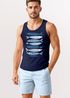 Herren Tank-Top mit Print Aufdruck Spruch respect the locals Fische Design Maritim Muskelshirt Sommer Fashion Neverless®preview