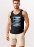 Herren Tank-Top mit Print Aufdruck Spruch respect the locals Fische Design Maritim Muskelshirt Sommer Fashion Neverless®preview