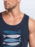 Herren Tank-Top mit Print Aufdruck Spruch respect the locals Fische Design Maritim Muskelshirt Sommer Fashion Neverless®preview