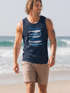 Herren Tank-Top mit Print Aufdruck Spruch respect the locals Fische Design Maritim Muskelshirt Sommer Fashion Neverless®preview