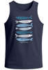 Herren Tank-Top mit Print Aufdruck Spruch respect the locals Fische Design Maritim Muskelshirt Sommer Fashion Neverless®preview