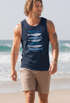 Herren Tank-Top mit Print Aufdruck Spruch respect the locals Fische Design Maritim Muskelshirt Sommer Fashion Neverless®preview